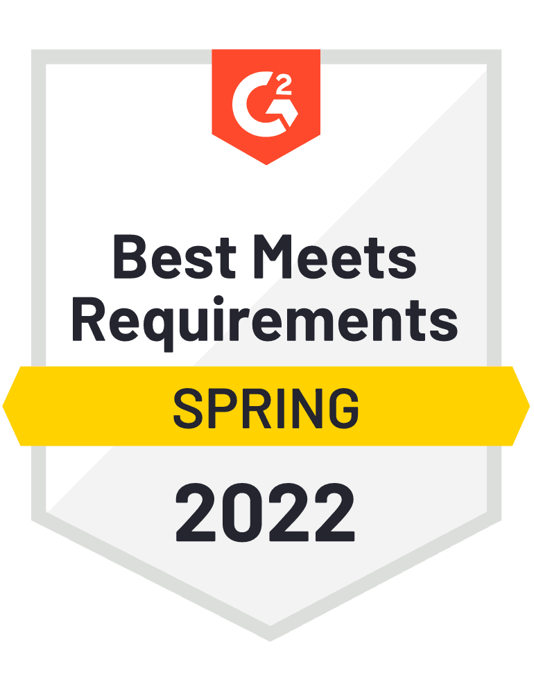 G2 Best Meets Requirements Spring 2022