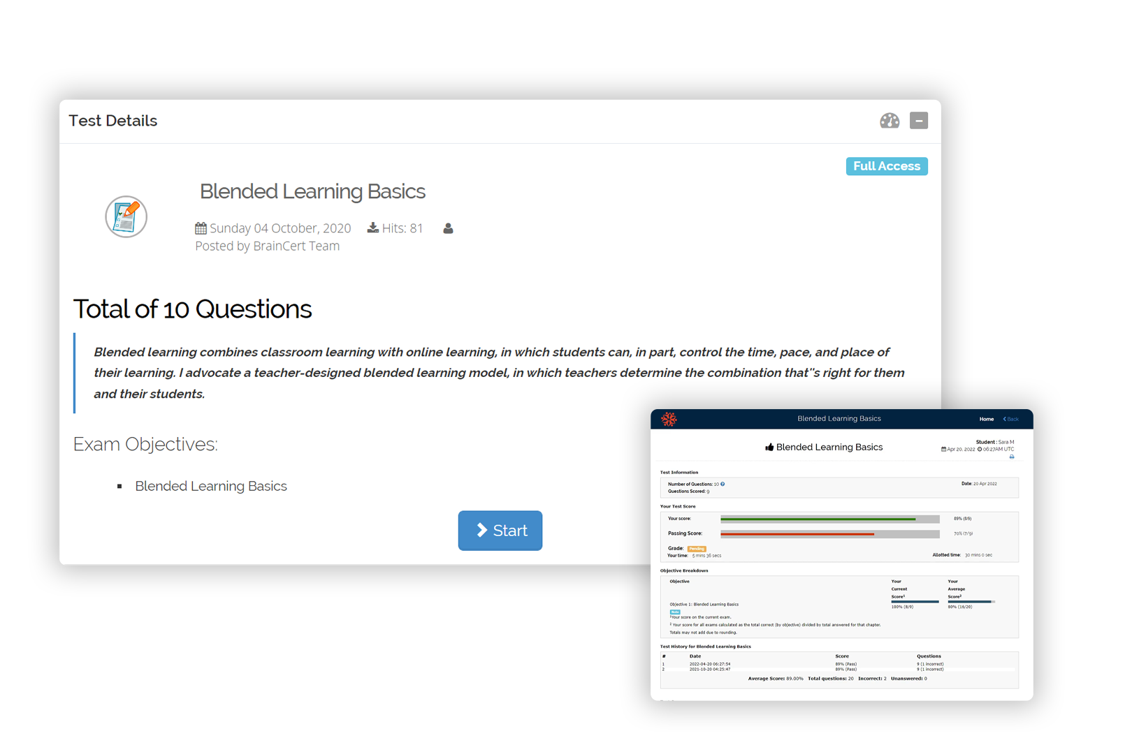 Leader Board Learner Progress - BrainCert Gamified LMS