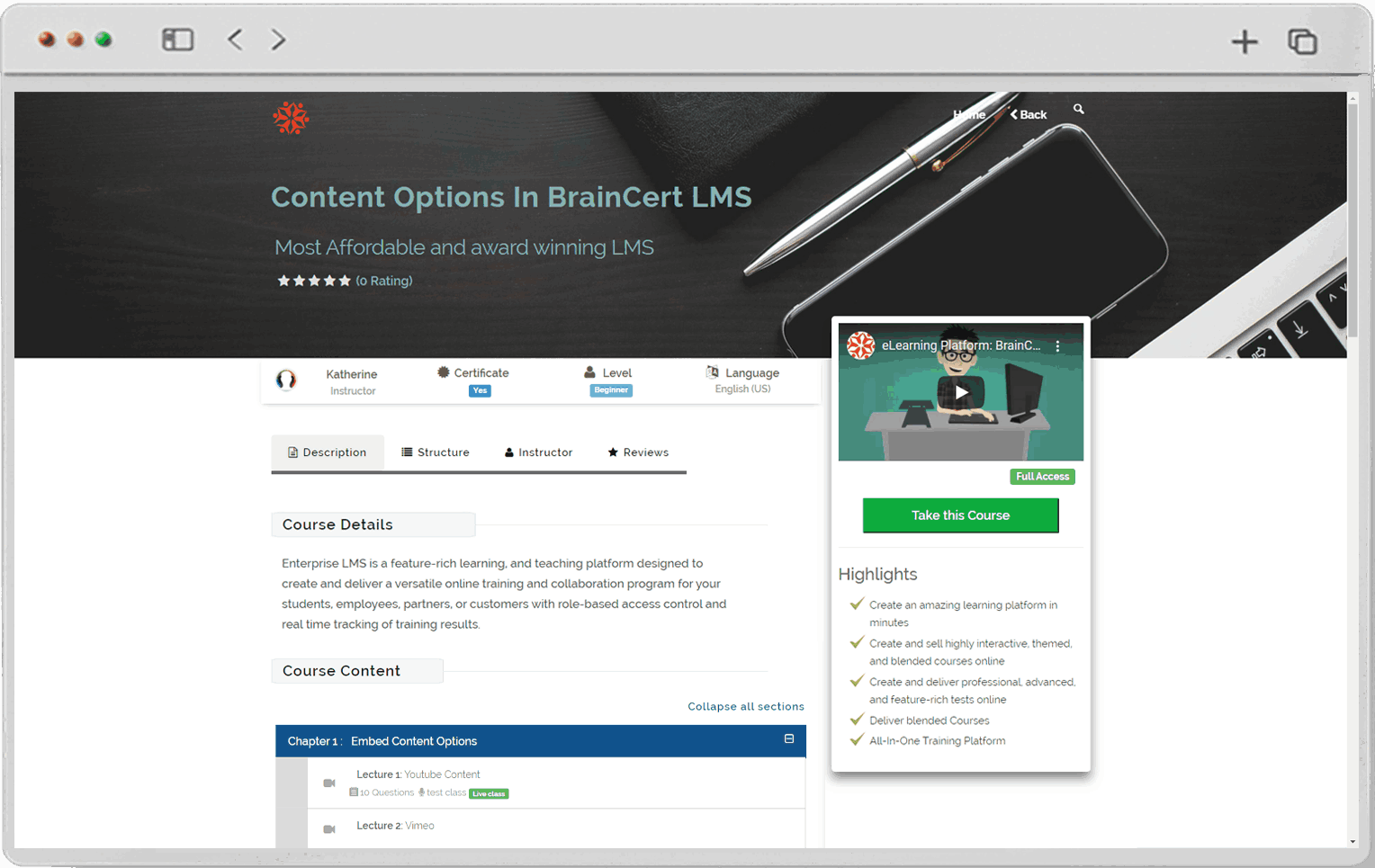 Self paced Courses - BrainCert Unified Training Platform